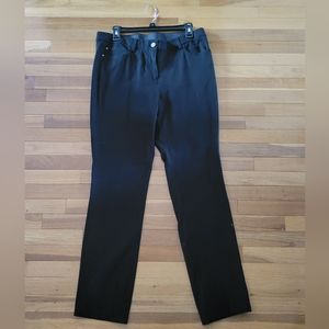 Rafaella Classic Black Pants Comfort Stretch Sz 12